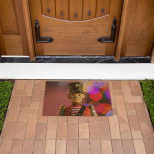Christmas toy soldier figurine SlipperyJoe gay pri Fiber Doormat