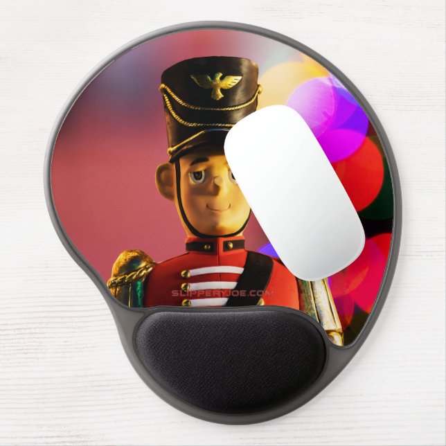 Christmas toy soldier figurine SlipperyJoe gay pri Gel Mouse Pad (Left Side)