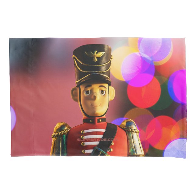Christmas toy soldier figurine SlipperyJoe gay pri Pillow Case (Front)