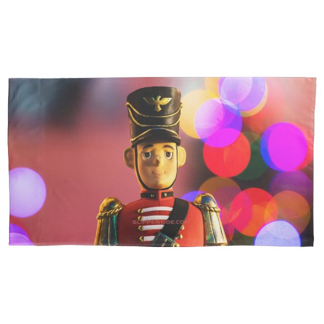 Christmas toy soldier figurine SlipperyJoe gay pri Pillow Case (Front)