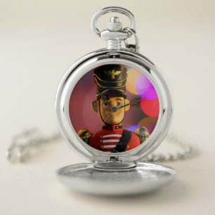 Christmas toy soldier figurine SlipperyJoe gay pri Pocket Watch
