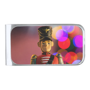 Christmas toy soldier figurine SlipperyJoe gay pri Silver Finish Money Clip