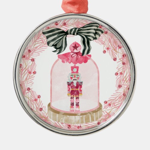 Christmas Toy Soldier Watercolor  Metal Ornament