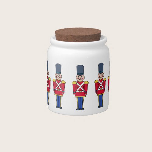 Christmas Toy Soldiers Candy Jar Gift
