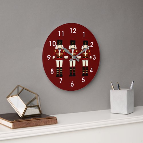 Christmas Toy Soldiers  Large Clock