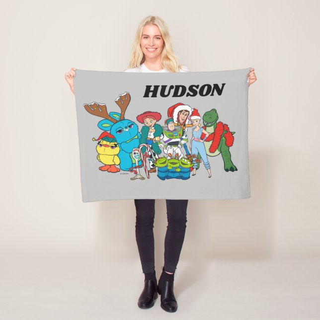 Christmas Toy Story Characters Fleece Blanket (In Situ)