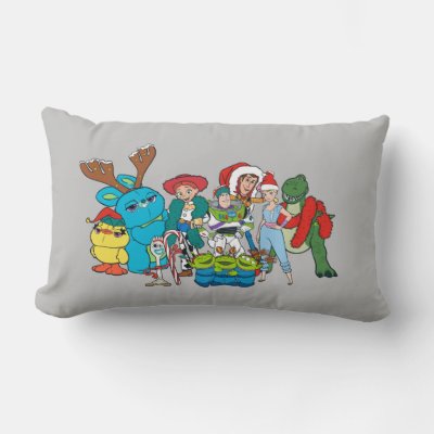 Christmas Toy Story Characters Lumbar Pillow