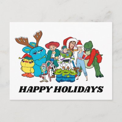 Christmas Toy Story Characters Postcard