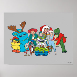 Christmas Toy Story Characters Poster