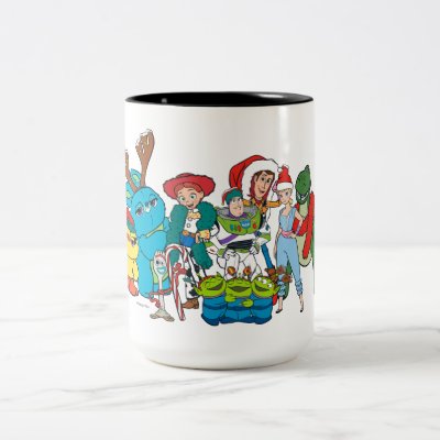 Christmas Toy Story Characters Two-Tone Coffee Mug