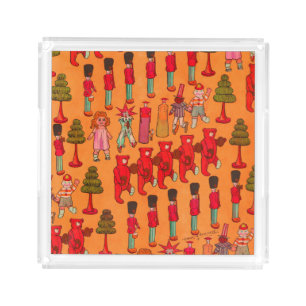 Christmas Toy Vintage Children Play Acrylic Tray
