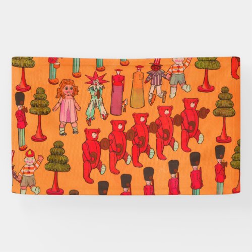 Christmas Toy Vintage Children Play Banner