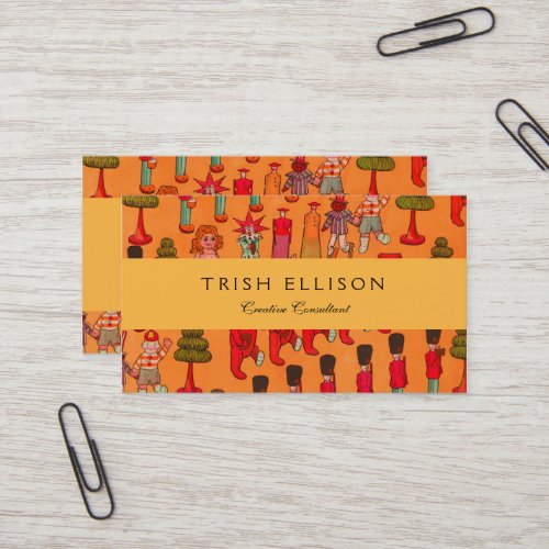 Christmas Toy Vintage Children Play Business Card