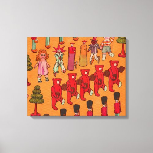 Christmas Toy Vintage Children Play Canvas Print