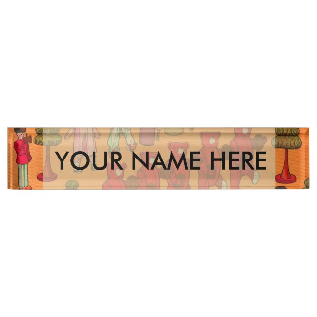 Christmas Toy Vintage Children Play Desk Name Plate (Front)