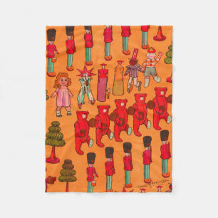Christmas Toy Vintage Children Play Fleece Blanket