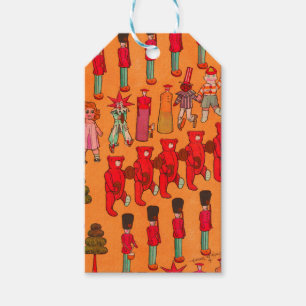 Christmas Toy Vintage Children Play Gift Tags