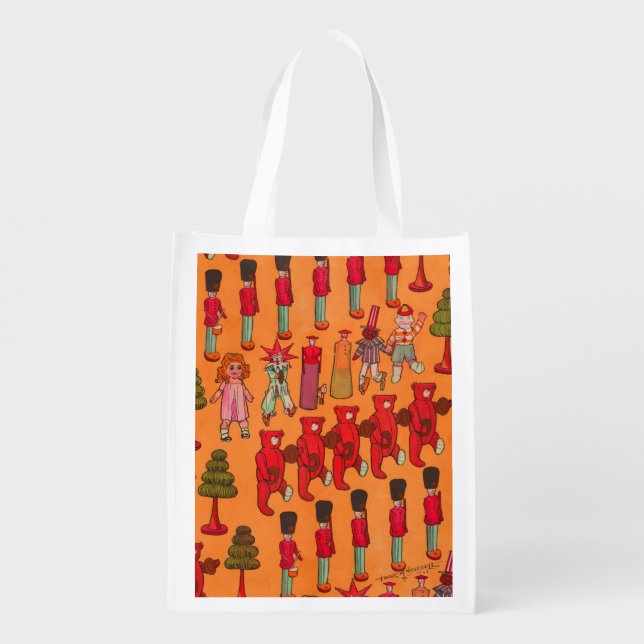 Christmas Toy Vintage Children Play Grocery Bag (Back)