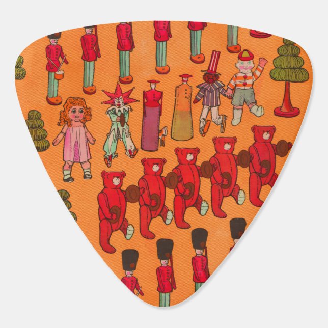 Christmas Toy Vintage Children Play Guitar Pick (Back)