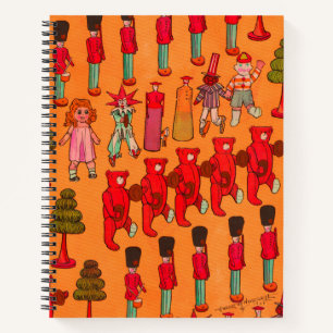 Christmas Toy Vintage Children Play Notebook