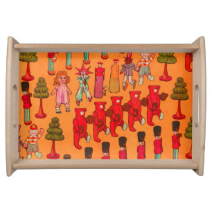 Christmas Toy Vintage Children Play Serving Tray