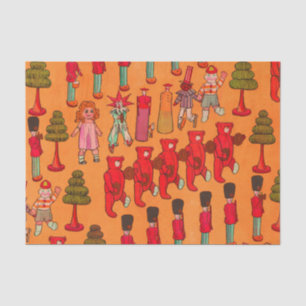 Christmas Toy Vintage Children Play Tissue Paper
