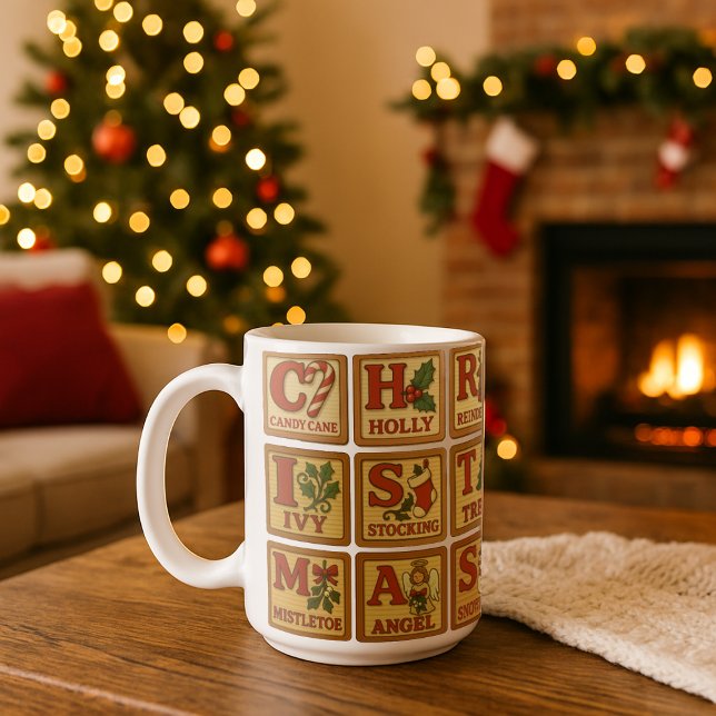 Christmas Toy Wooden Blocks Coffee Mug (Creator Uploaded)