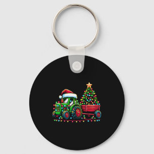 Christmas Tractor Boys Santa Xmas Farm Truck Keychain