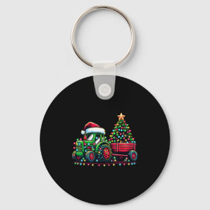Christmas Tractor Boys Santa Xmas Farm Truck Keychain