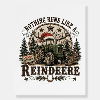 Christmas Tractor Reindeer Foam Board