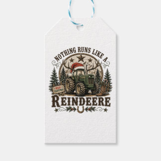 Christmas Tractor Reindeer Gift Tags
