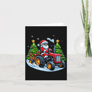 Christmas Tractor Santa Xmas Farm Truck Men Boys K Card
