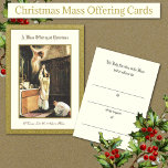 Christmas Traditional Catholic Mass Offering Card<br><div class="desc">Featuring a beautiful traditional image of a Catholic Priest offering Mass at the altar. Catholic Mass Offering cards are the perfect way to show your love on any occasion and especially at Christmas!  Inside text and fonts may be modified.</div>