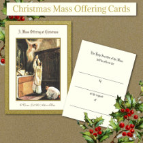 Christmas Traditional Catholic Mass Offering Card