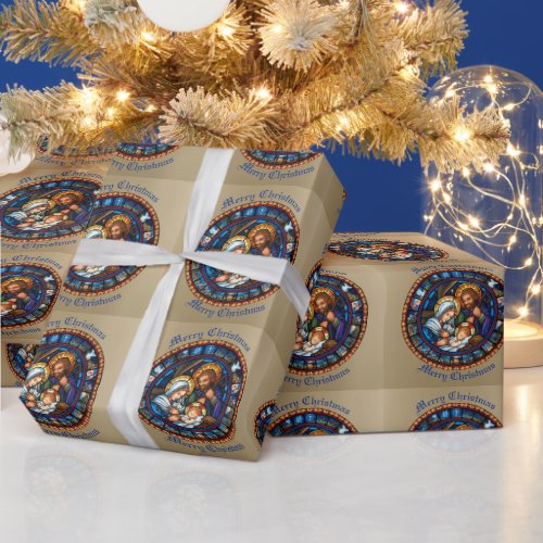 Christmas Traditional Nativity Scene  Wrapping Paper