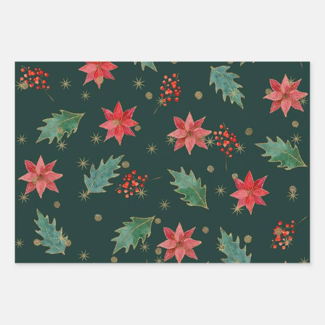 Christmas Traditional Wrapping Paper Sheets (Front)