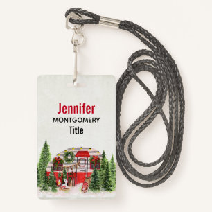 Christmas Trailer Camper Outdoorsy Theme Badge