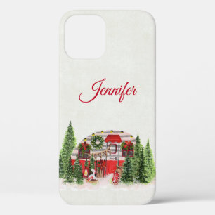 Christmas Trailer Camper Outdoorsy Theme iPhone 12 Case