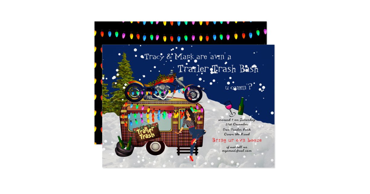 christmas-trailer-white-trash-bash-fun-party-invitation-zazzle