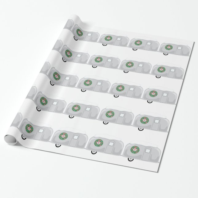 Christmas Trailer Wrapping Paper (Unrolled)