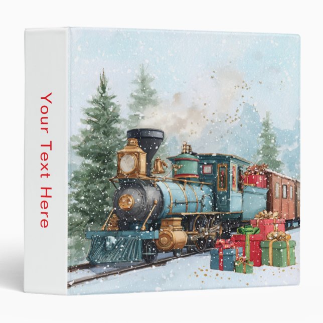 Christmas Train 3 Ring Binder (Front/Spine)