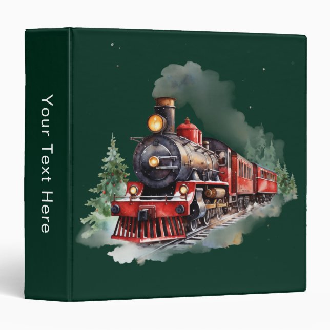 Christmas Train 3 Ring Binder (Front/Spine)