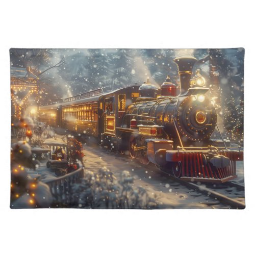 Christmas Train Cloth Placemat