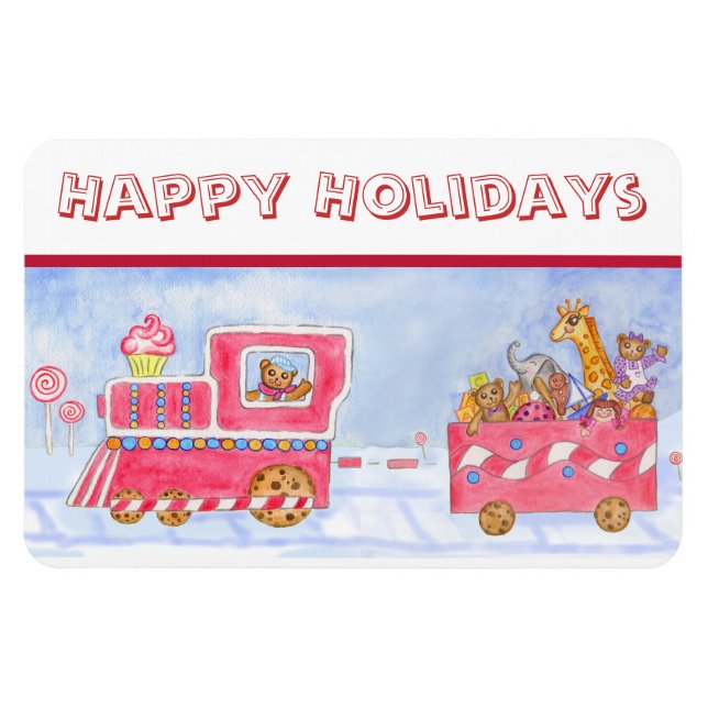 Christmas Train Flexi Magnet (Horizontal)