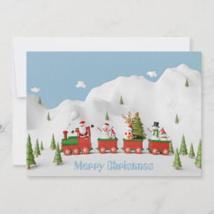 Christmas Train Greeting Card