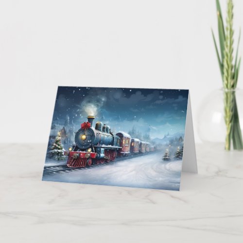 Christmas Train Holiday Card