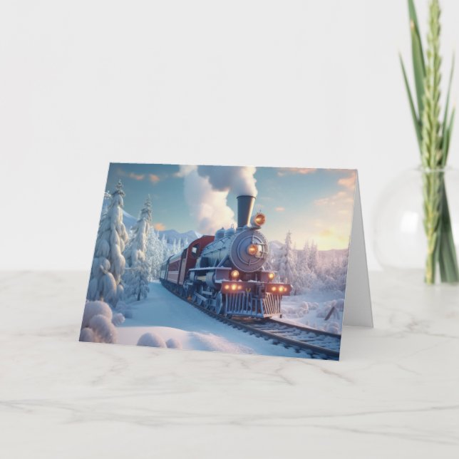 Christmas Train Holiday Card (Front)