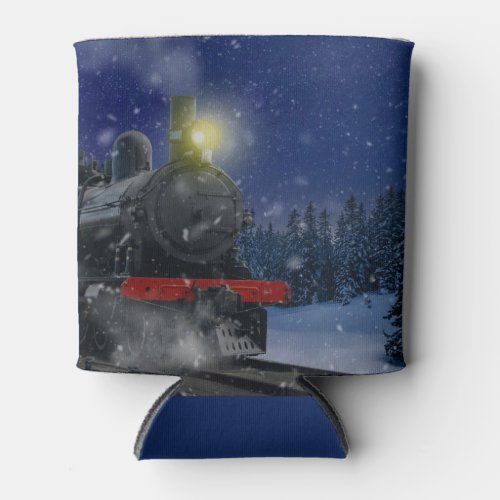 Christmas Train in the snow     Can Cooler