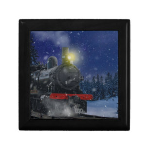 Christmas Train in the snow Gift Box