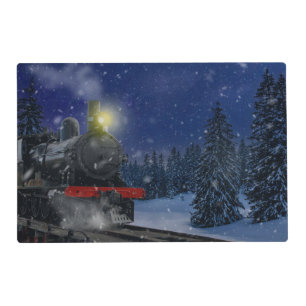 Christmas Train in the snow               Placemat